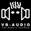 Logo de vb audio software en noir et blanc